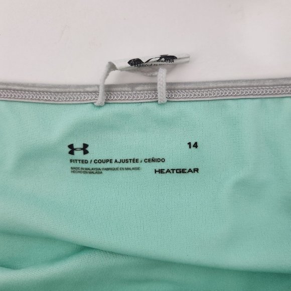 Girls‎ Blue Under armor swimsuit Size 14 - Picture 5 of 7